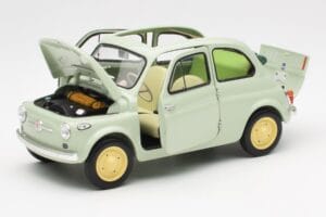 Fiat Nuova 500 Clear Zelený Kyosho 1:18 08966LG Kov – obrázok 2 z 8