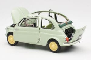 Fiat Nuova 500 Clear Zelený Kyosho 1:18 08966LG Kov – obrázok 5 z 8