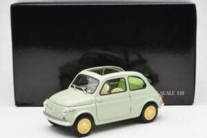 Fiat Nuova 500 Clear Zelený Kyosho 1:18 08966LG Kov – obrázok 8 z 8