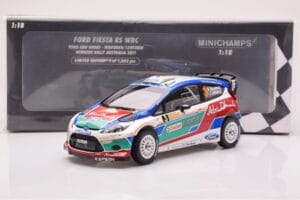 Ford Fiesta RS WRC Ford Abu Dhabi #3 M. Hirvonen / J. Lehtinen Winner Rally Australia 2011 Minichamps 1:18 151110803 Kov – obrázok 6 z 6