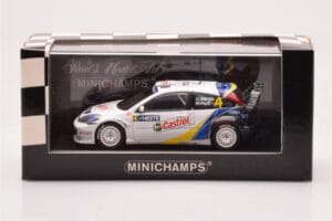 Ford Focus RS WRC #4 M. Martin / M. Park Neste Rally Finland Winners 2003 Minichamps 1:43 400038304 Kov – obrázok 4 z 4