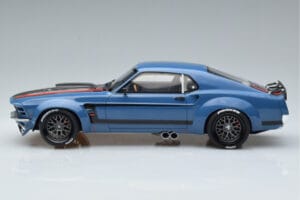 Ford Mustang Boss Cobra Ruffian Cars Modrý GT Spirit 1:18 GT426 Živica – obrázok 3 z 6