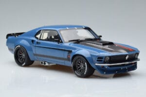 Ford Mustang Boss Cobra Ruffian Cars Modrý GT Spirit 1:18 GT426 Živica – obrázok 4 z 6