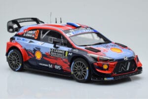 Hyundai i20 Coupe WRC #9 S. Loeb / I. Galmiche Rally Monte Carlo 2020 IXO 1:18 18RMC067B Kov – obrázok 4 z 6