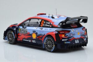 Hyundai i20 Coupe WRC #9 S. Loeb / I. Galmiche Rally Monte Carlo 2020 IXO 1:18 18RMC067B Kov – obrázok 5 z 6