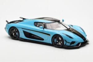 Koenigsegg Regera Baby Modrý GT Spirit 1:18 GT881 Živica – obrázok 4 z 6
