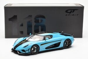 Koenigsegg Regera Baby Modrý GT Spirit 1:18 GT881 Živica – obrázok 6 z 6