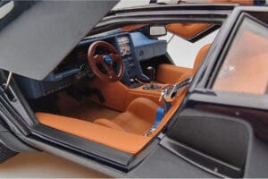 Lamborghini Countach LP500S Walter Wolf Tmavo Modrý Kyosho 1:18 08320D Kov – obrázok 9 z 11