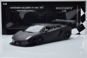 Lamborghini Gallardo LP600+ GT3 Matná Čierna Minichamps 1:18 151111100 Kov – obrázok 6 z 6