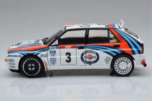 Lancia Delta HF Integrale Evoluzione #3 D. Auriol / B. Occelli Tour de Corse 1992 Kyosho 1:18 08348H Kov – obrázok 4 z 9