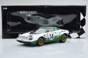 Lancia Stratos Alitalia #14 S. Munari / M. Mannucci Winners Rally Monte Carlo 1975 Minichamps 1:18 155751714 Kov – obrázok 6 z 6