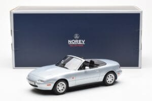 Mazda MX-5 NA Strieborný Norev 1:18 188023 Kov – obrázok 7 z 7
