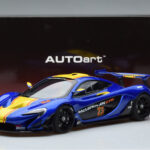 McLaren P1 GTR Modrá So Žltými Pruhmi AUTOart 1:18 - image 7 of 7