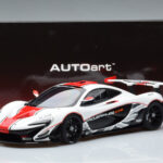 McLaren P1 GTR Lesklá Biela S Červenými Pruhmi AUTOart 1:18 - image 7 of 7