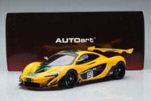 McLaren P1 GTR Žltá So Zelenými Pruhmi AUTOart 1:18 81544 Kompozit – obrázok 7 z 7