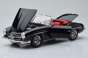 Mercedes 190 SL W121 Kabriolet Čierny Minichamps 1:18 100037030 Kov – obrázok 2 z 8