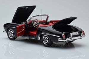 Mercedes 190 SL W121 Kabriolet Čierny Minichamps 1:18 100037030 Kov – obrázok 7 z 8