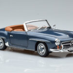 Mercedes 190 SL W121 Roadster Modrý Norev 1:18 - image 6 of 8
