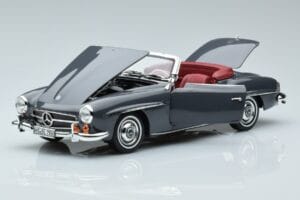 Mercedes 190 SL W121 Roadster Šedý Norev 1:18 183402 Kov – obrázok 2 z 8