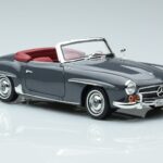 Mercedes 190 SL W121 Roadster Šedý Norev 1:18 183402 Kov - image 5 of 8