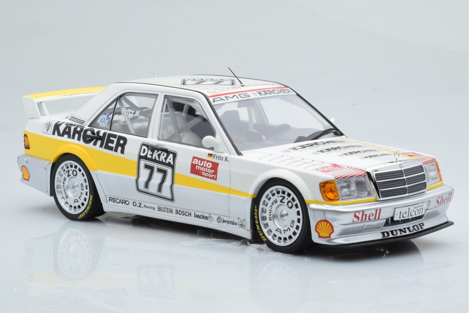 Mercedes 190E 2.5-16 W201 EVO 1 Karcher #77 F. Kreutzpointer Team AMG-Mercedes DTM 1990 Minichamps 1:18 155903677 Kov – obrázok 4 z 6