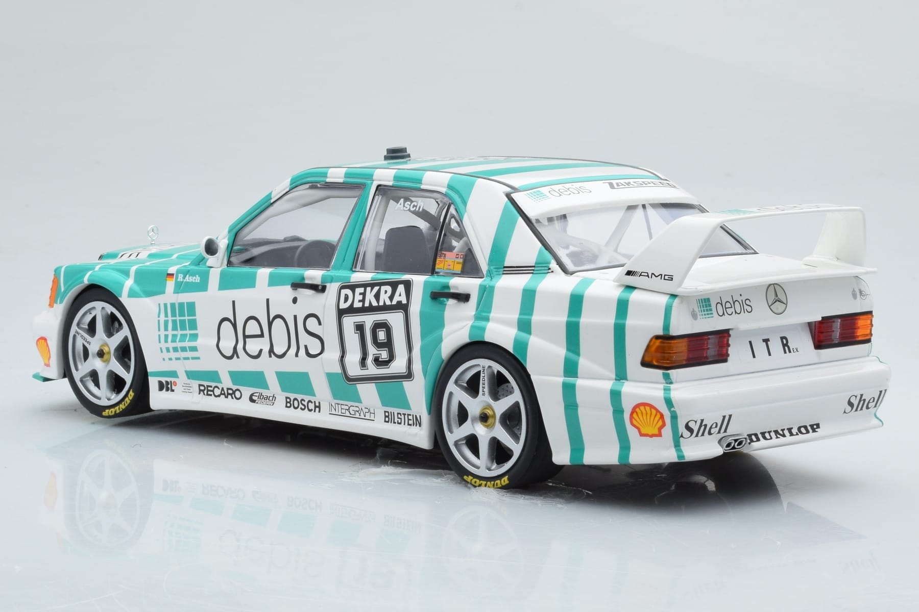 Mercedes 190E 2.5-16 W201 EVO 2 Debis #19 R. Asch Team Zackspeed DTM 1991 Minichamps 1:18 155913619 Kov – obrázok 5 z 6