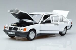 Mercedes 190 E W201 Biely Norev 1:18 183820 Kov – obrázok 2 z 7