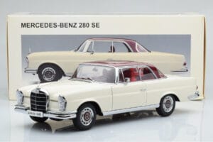 Mercedes 280 SE W108 Biely AUTOart 1:18 76287 Kov – obrázok 8 z 8