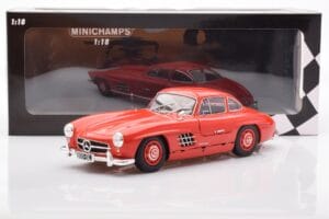Mercedes 300 SL W198 Gullwing Červený Minichamps 1:18 110037211 Kov – obrázok 8 z 8