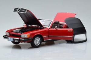 Mercedes 450 SL R107 US Verzia Červený Norev 1:18 183729 Kov – obrázok 2 z 8