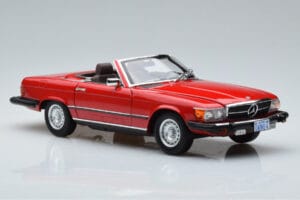 Mercedes 450 SL R107 US Verzia Červený Norev 1:18 183729 Kov – obrázok 6 z 8