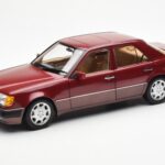 Mercedes 500E W124 Červený Metallic Edícia Dealera Norev 1:18 B66040699