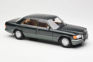 Mercedes 560 SEL W126 Night Zelená Metalická Dealer Edition Norev 1:18 B66040626 Kov – obrázok 6 z 8
