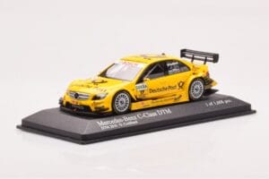 Mercedes C-Class W204 DTM Deutsche Post AMG Mercedes #17 D. Coulthard DTM 2010 Minichamps 1:43 400103817 Kov – obrázok 2 z 4