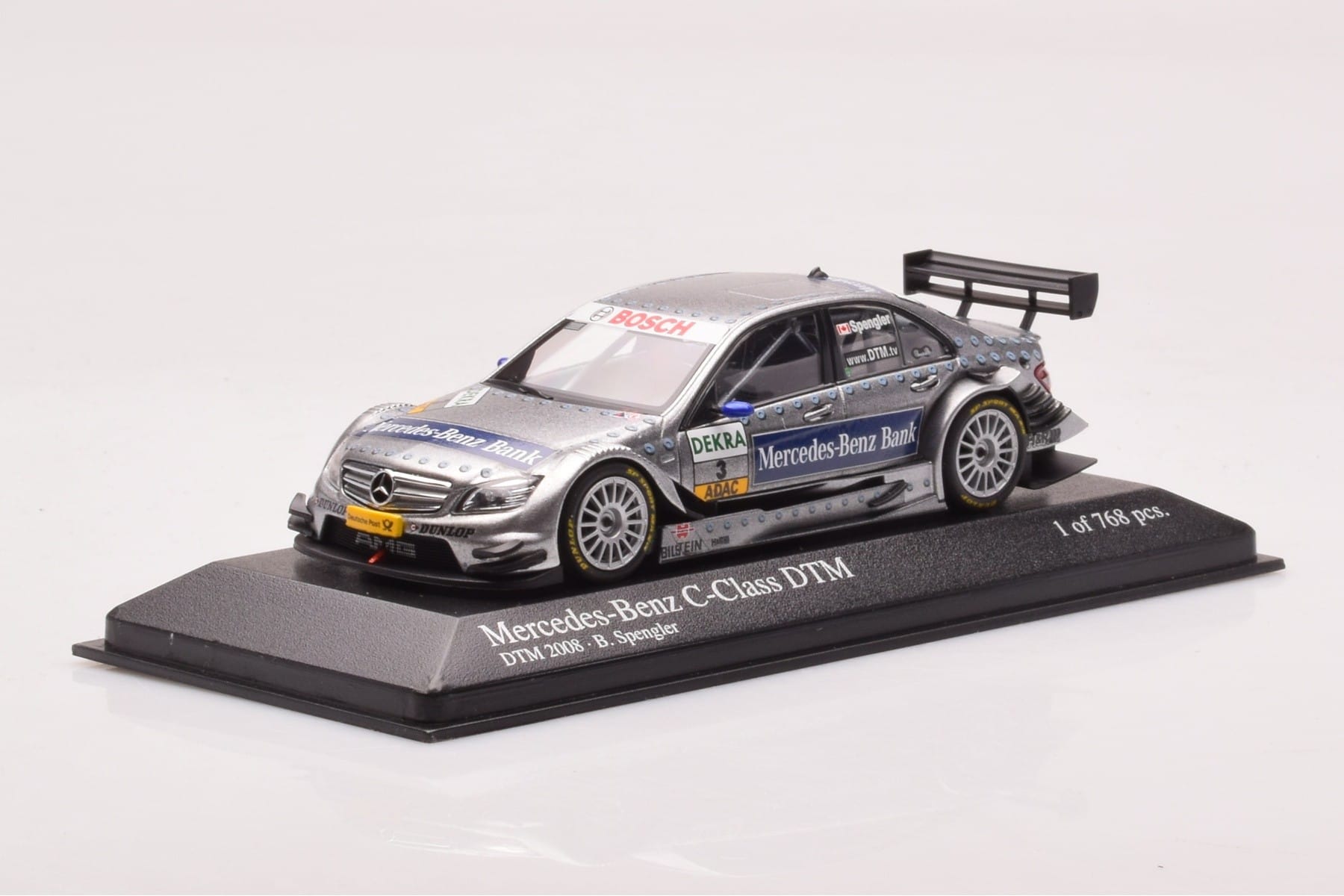 Mercedes C-Class W204 DTM Team AMG Mercedes #3 B. Spengler DTM 2008 Minichamps 1:43 400083803 Kov – obrázok 2 z 4