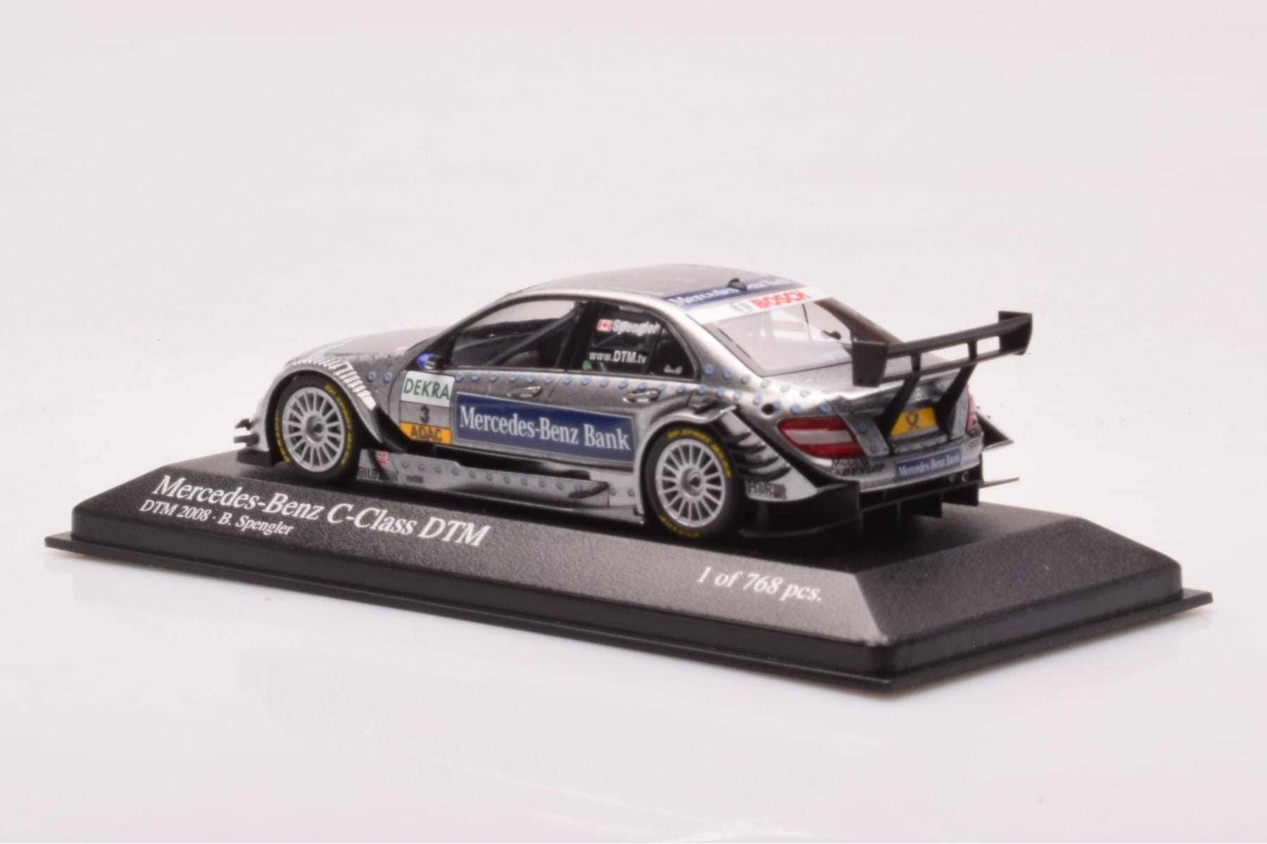 Mercedes C-Class W204 DTM Team AMG Mercedes #3 B. Spengler DTM 2008 Minichamps 1:43 400083803 Kov – obrázok 3 z 4