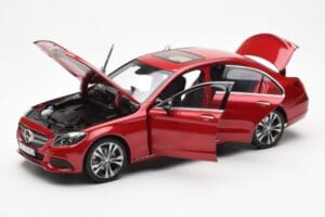 Mercedes C-Class W205 Červený Metalíza Asia Exclusive Norev 1:18 183835 Kov – obrázok 2 z 8
