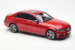 Mercedes C-Class W205 Červený Metalíza Asia Exclusive Norev 1:18 183835 Kov – obrázok 6 z 8