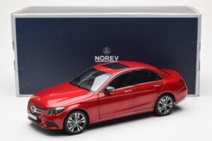 Mercedes C-Class W205 Červený Metalíza Asia Exclusive Norev 1:18 183835 Kov – obrázok 8 z 8