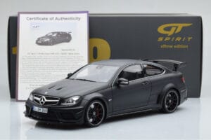 Mercedes C63 AMG W204 Black Series Matný Čierny GT Spirit 1:18 GT843 Živica – obrázok 6 z 6