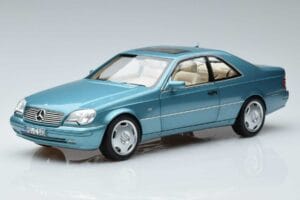 Mercedes CL600 C140 Modrý Metalíza Norev 1:18 183448 Kov