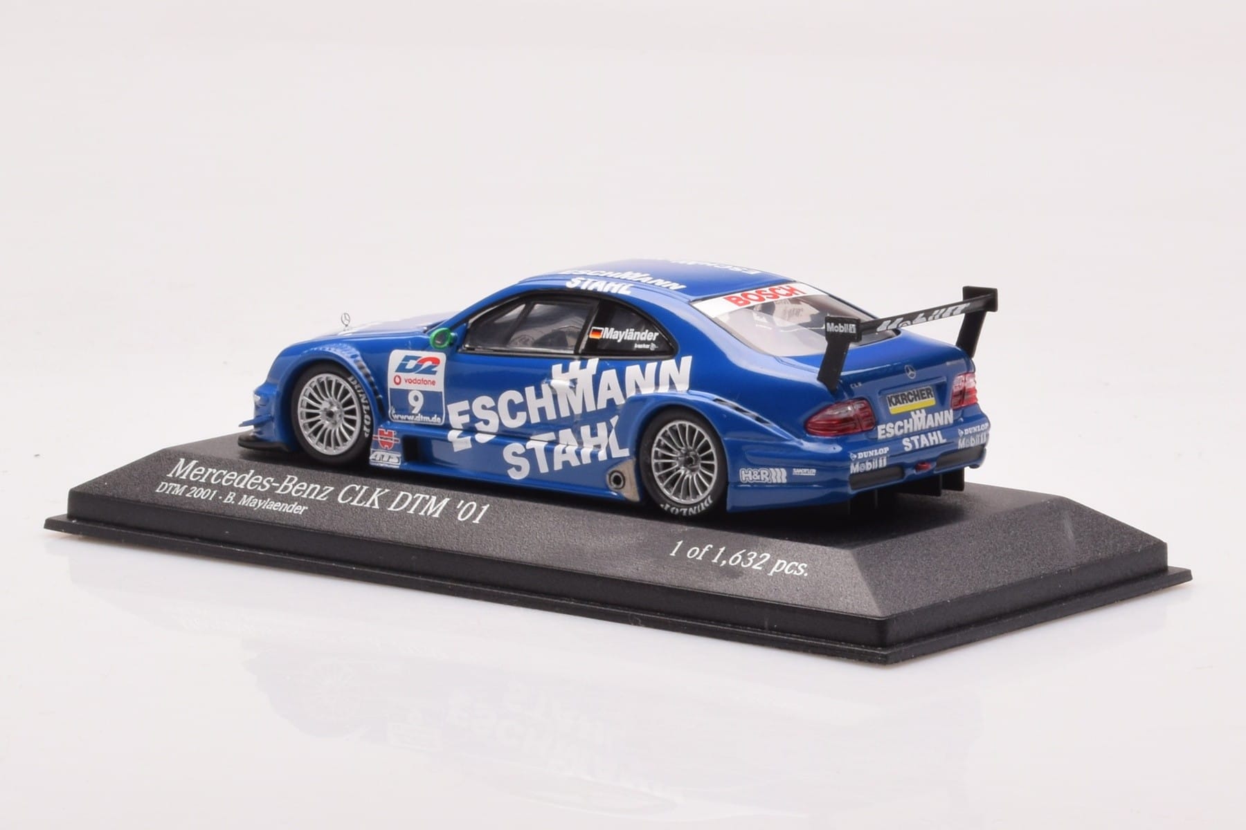Mercedes CLK DTM Team Manthey #9 B. Maylander DTM 2001 Minichamps 1:43 400013109 Kov – obrázok 3 z 4
