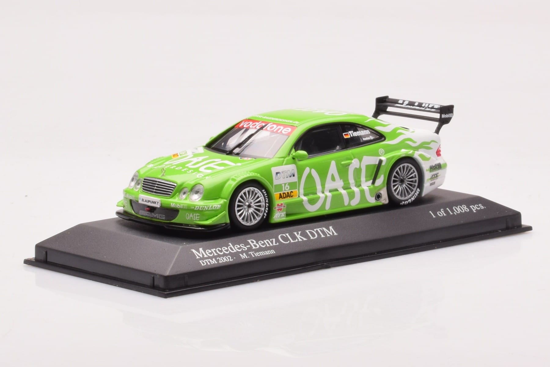 Mercedes CLK DTM Team OASE AMG #16 M. Tiemann DTM 2001 Minichamps 1:43 400023116 Kov – obrázok 2 z 4