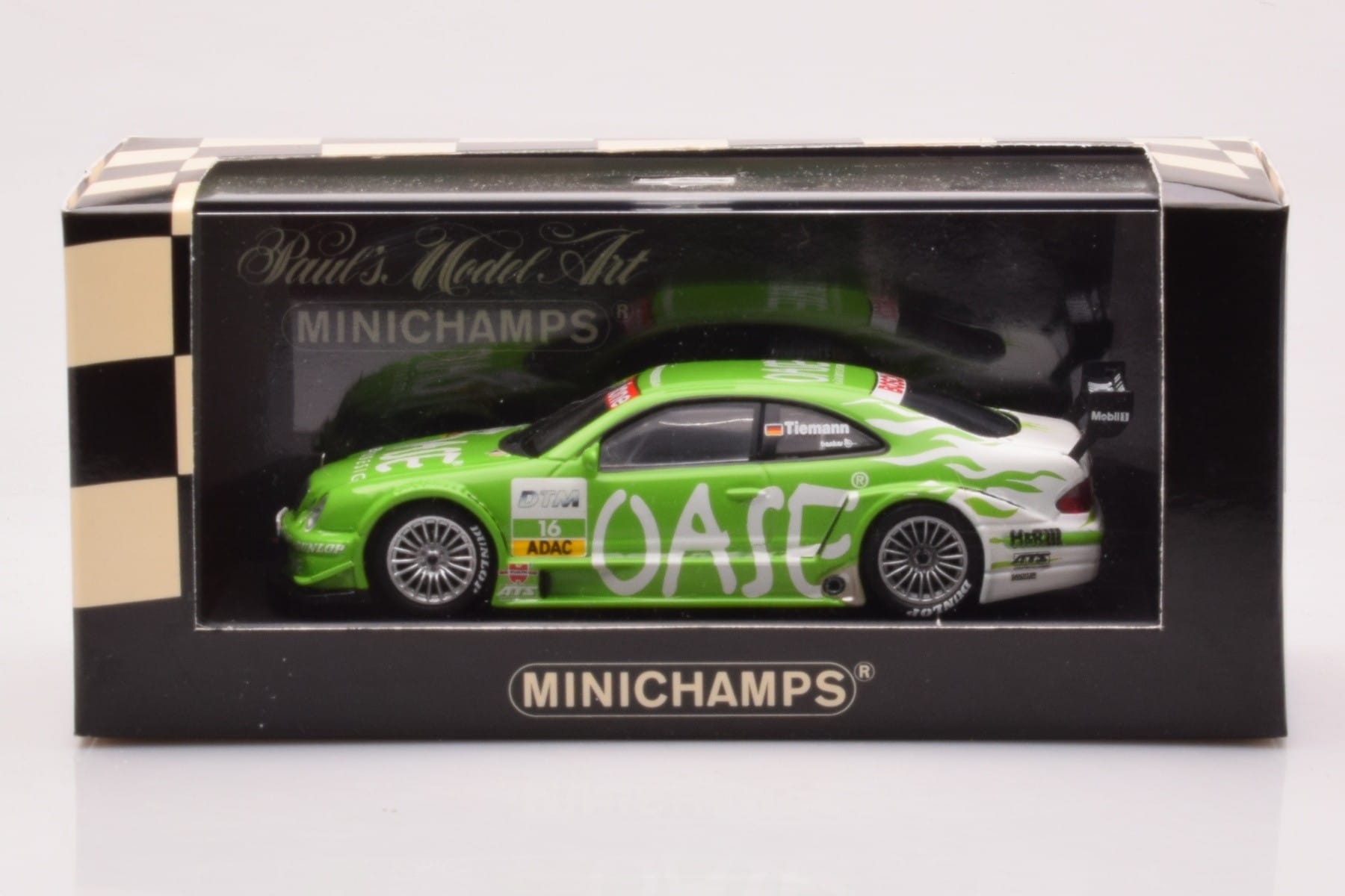 Mercedes CLK DTM Team OASE AMG #16 M. Tiemann DTM 2001 Minichamps 1:43 400023116 Kov – obrázok 4 z 4