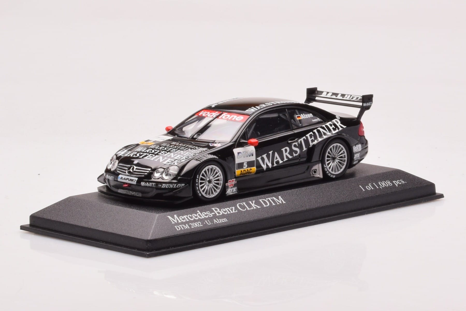 Mercedes CLK DTM Team Warsteiner AMG #5 U. Alzen DTM 2002 Minichamps 1:43 400023025 Kov – obrázok 2 z 4