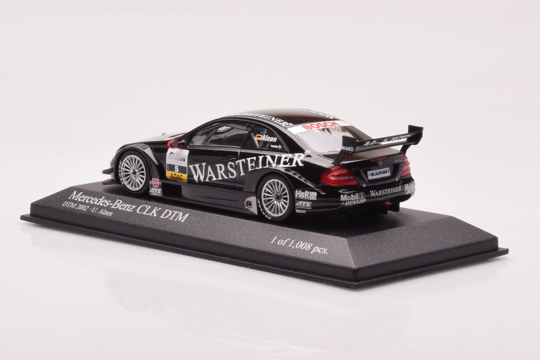 Mercedes CLK DTM Team Warsteiner AMG #5 U. Alzen DTM 2002 Minichamps 1:43 400023025 Kov – obrázok 3 z 4