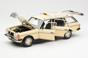 Mercedes 230T W123 T-Model Taxi Norev 1:18 183731 Kov – obrázok 2 z 8