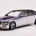 Mercedes Maybach S680 W223 Nautical Modrý Cirrus Strieborný Almost Real 1:18