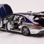 Mercedes Maybach S680 W223 Nautical Modrý Cirrus Strieborný Almost Real 1:18 - image 5 of 8