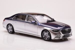 Mercedes Maybach S680 W223 Nautical Modrý Cirrus Strieborný Almost Real 1:18 820125 Kov – obrázok 6 z 8